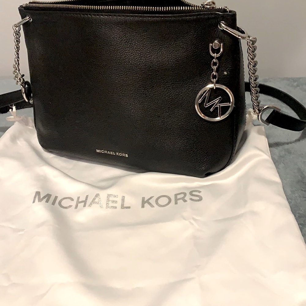 Black leather Michael Kors handbag/crossbody